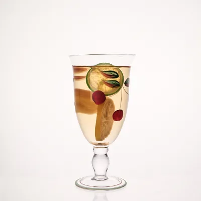 Wholesale Customized Colorful Logo Handmade Drinking Cup Champagne Goblet Water Glasses Tumbler Wine Glass