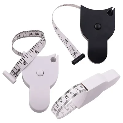 Pocket Sewing Tailor Tape Measure V Shape Measuring Ruler 1.5m 2m Plastic Automatic Retractable Tape Body Custom