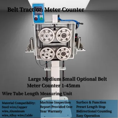 Preset Length Auto Stop Belt Meter Counter Stable Traction Belt Length Counter for Copper Steel Iron Wire Tube Processing