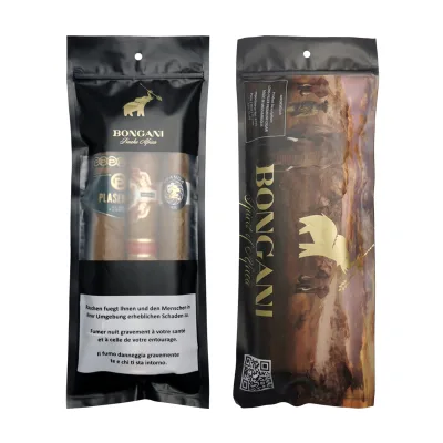 Portable Moist Plastic Cigar Bags Mini Travel Tobacco Clear Bag Pack 3 5 10 Small Cigar Humidor Bag with Zipper