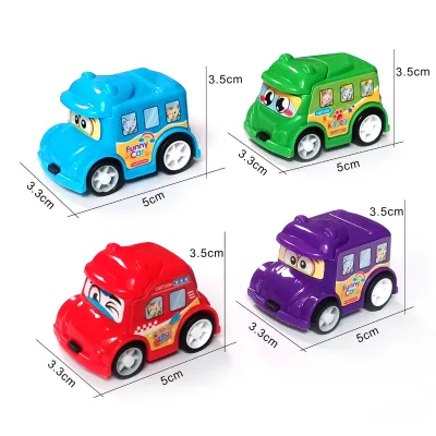 Wholesale 2.5-Inch 65mm Colorful Cartoon Pull-Back Plastic Mini Car Toys