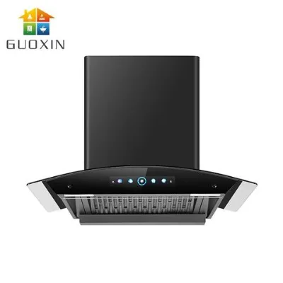 Factory price curved black range hood for kitchen