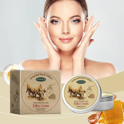 Private Label Tallow Cream for Face Collagen Face Moisturizer for Women and Men Anti Aging Whipped Beef Tallow Cream