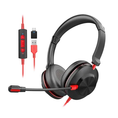 New YPE-C USB Headset Noise Cancellation Business Headphone With High Quality Call Center Headphone