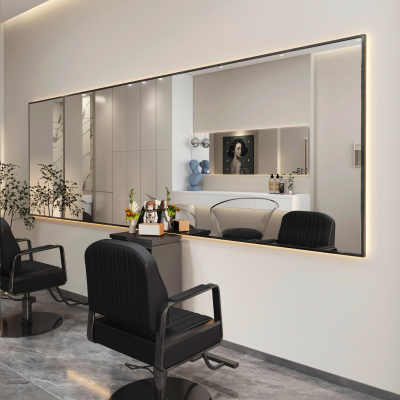 Large Full Horizontal Hanging Mirror for Hair Salon Hairdressing Shop Beauty Salon for Hair Cutting Internet Salon Furniture