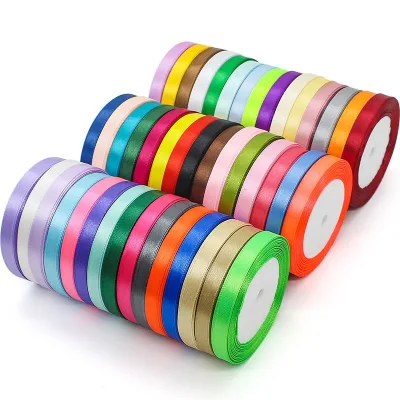 Silk Manufacturer OEM LOGO Custom Satin Ribbon 4 CM 2CM 1CM Polyester Tape for Lanyard or Packing or Gift Wrap