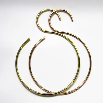 S-shaped Circular Golden Metal Hangers Simple Belt Tie Scarves Hijab Hanger Storage Organizer Scarf Hanger