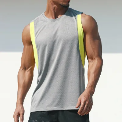 Custom Wholesale Men Gym Sleeveless Top Shirts Male Vest Tank Tops Breathable Loose Fit Tank Tops