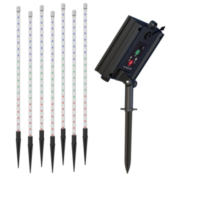 Outdoor RGB Solar Meteor Shower Light String Waterproof LED Meteor Light for Garden Plug-In Meteor Shower with Colorful Lights