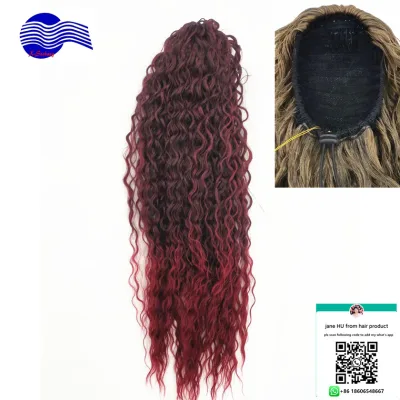 Stretched Ponytail, Premium Synthetic Fiber,100-120gr,22-26inch, BUG Color Deep Curly Drawstring Ponytail