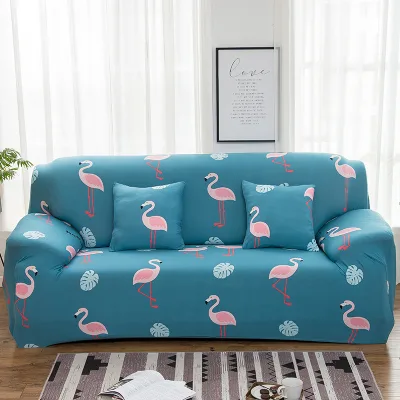 Hot New Loulan Pink Crane Sofa Cover Elastic Soft Washable Sofa Protector All Inclusive Sofa Cushion Cover Home Decoration