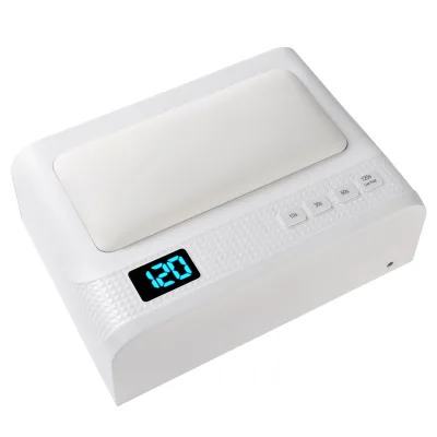 Large Space for 2 Hands 180w Non Rechargeable Nail Lamp with Soft Pu Leather Arm Rest Design 60pcs Nail Beads
