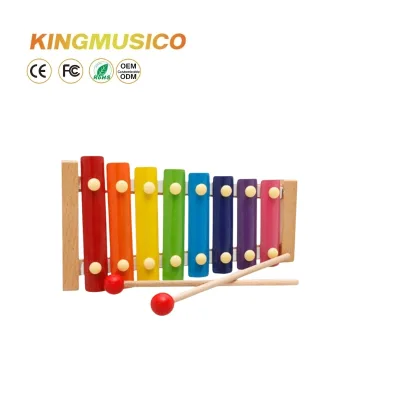 8-note Wooden Xylophone Colorful Music Toy Educational Instrument Kids' Piano Funny Educational Gift Colorful Piano for Children