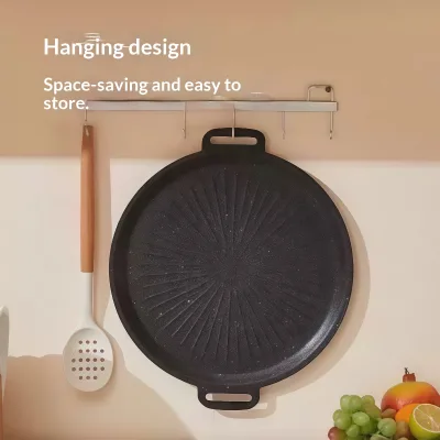 Iron Grill Pan Sun-Shaped Plate Portable Ultra-Lightweight for Cartridge Stoves Induction Cookers-Outdoor Barbecue