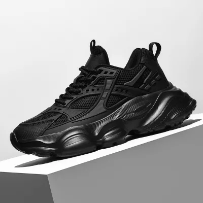 2024 Men's Retro Style Sneakers Plus Size Versatile Fashion Chunky Walking & Running Shoes with Soft Feature for Summer