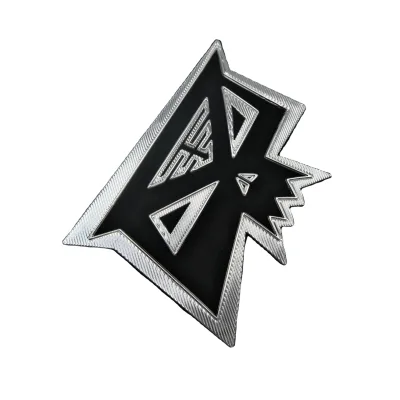 Custom Football Rugby Iron Patch Sports TPU Patch Skull Metal Silver TPU Patch Clothing