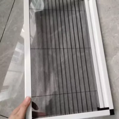 Mesh Mosquito Net Anti Mosquito Retractable Net Window Aluminum Alloy Frame Insect Screen Door Folding Sliding Screen Door