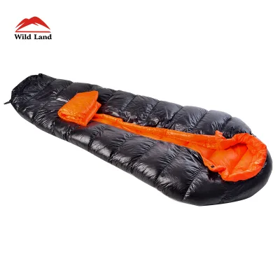 Adults Splicing Single Sleeping Bag Ripstop Nylon Bag Mummy  Feather Bag