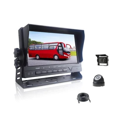 7-Inch TFT LCD Car Rearview Monitor with Loop Recording 720P 2-Way Input Split Screen TF Card Reverse Camera