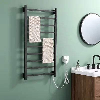 Bathroom Accessories High QualityWall Mounted Bathroom Ten Rails Electric Towel Rack Hardwired l Professional Heated Towel Rail