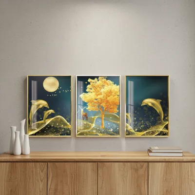 Modern Luxury Style Watercolor Digital Printing Still Life Wall Art Paper Poster for Coffee House Bar Entrance Corridor