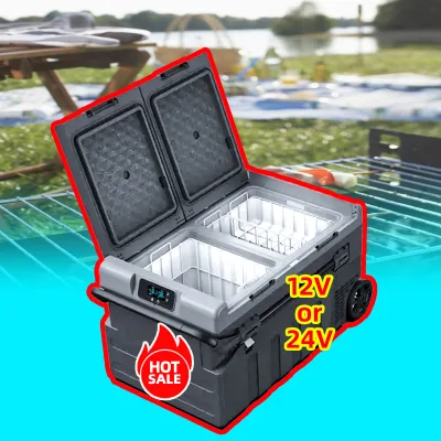 Factory Direct Sale Portable Compressor Car Fridge Freezer Car Mini Fridge 220v 12v Solar Fridge 75l95l