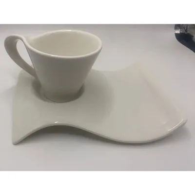 Elegant Retro Ceramic Coffee & Tea Cup Set Custom Multi-Color with Saucer White Base & Multi-Color Accents