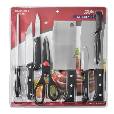 8-Piece Cutter Set Card Packing Kitchen Knife Stainless Steel Fruit Knife Melon Planer Cutter Set