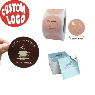 Company Logo Design Cartoon Froster Stickers Adhesive Waterproof Custom Sticker Logo Sticker Customize