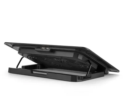 NO RGB 4 Levels Height Adjustable Silent Laptop Cooler Pad Chill Mat 15.6 Inch and Below