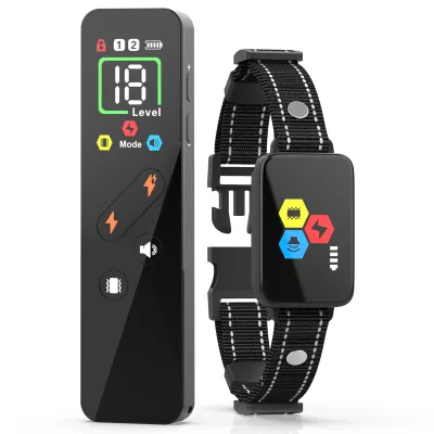 Rechargeable New Remote Control Dog Training Device Custom Screen Electric Shock Collar Anti-Barking a Mazon Dog Training