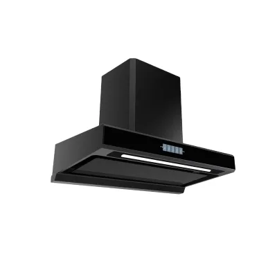 Kitchen Appliance Stainless Steel Chimney Copper Motor 90cm Baffle Filter Kitchen Extractor Range Hood