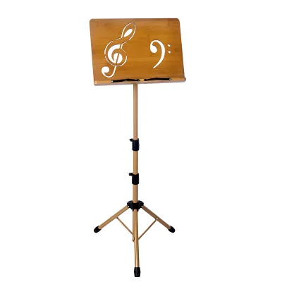 Good Quality Unique Design Musical Instrument Bamboo Feature Can Be Raised and Lowered Music Stand