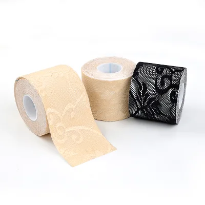 Elegant Lace Covered Emulsion with Corrugated Waterproof Transpneumothorax Patch Hypoallergenic Boob Tape