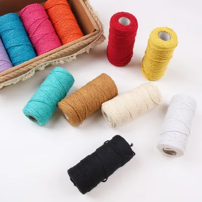 Popular Hot Selling 100% Natural and Eco Factory Cheap Prices Colorful Cotton Rope for DIY Projects and Packaging Rope Handmade