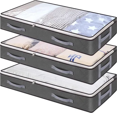 90L Under Bed Storage Containers, Closet Organizers and Storage Bins, Foldable Underbed Storage Bags for Blankets,Sweaters