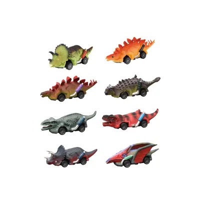 8pcs Dinosaur Carts Toy Kids Dino World Game Pull Back Racing Dinosaur Car Vehicles Monster Truck Mini Animal Push Back Cars Set