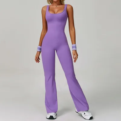 Custom Design Slim Fit Tummy-Control and Butt-Lifting One-piece Yoga Bodysuit for Running and Gym