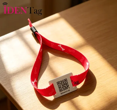 IP68 Waterproof Soft Polyester RFID Fabric Wristband 13.56MHz N-TAG215 NFC for Spa & Swimming Pool Cashless Payment