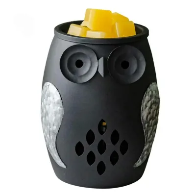Promotional Adjustable Timer Electric Owl Night Light Wax Melt Candle Warmer Lamp Home Decoration