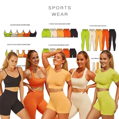 2022 Fashion Women's Short Yoga Wear Short-sleeved Shorts High Elastic Breathable Running Fitness Yoga Suit