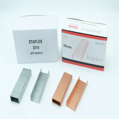 JINGKE WHOLESALE HIG QUALITY 16 GA Copper Coated 3515 3518 U Type Carton Staple Pin