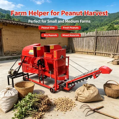 Peanut Combine Harvester Machine Integrated Picking Cleaning and Bagging System