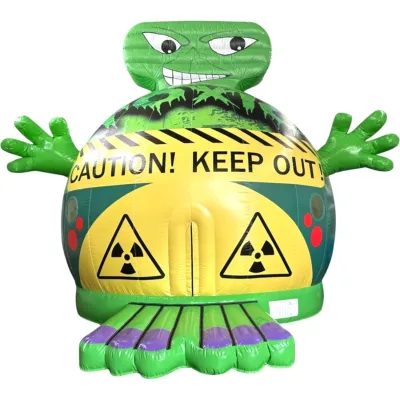 Inflatable Toxic Monster Bounce House Blow up Radioactive Themed Jumping Castle for Kids Party Event Amusement Rental Business