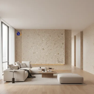 Soft Terrazzo Stone PVC Decorative Film for Interior Wall Panel WPC Door Cabinet Interior Decoration Anti-Scratch PVC Film