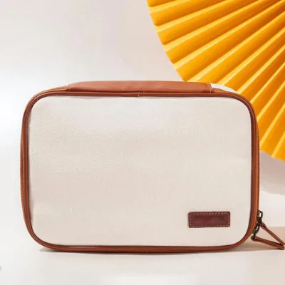 Canvas toiletry makeup bag Travel storage bag skin care storage bag