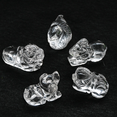 Natural Healing Crystal Engraved Animal Shape Twelve Chinese Zodiac Signs Sculpture for Gift
