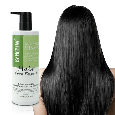 Argan Shampoo 500ml - Moisturizing & Soothing with Aloe & Chamomile - for Dry, Damaged, Sensitive Scalp