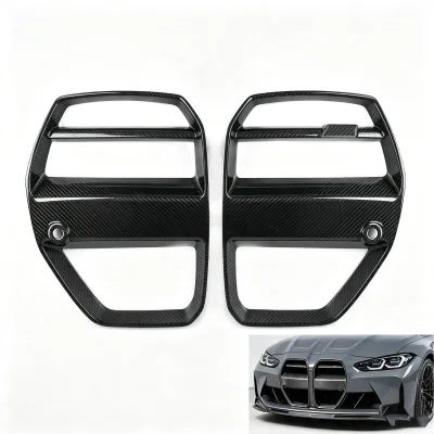 Eurocar New Replacement G80 G82 Front Bumper Grille Dry Carbon Fiber V Style Black