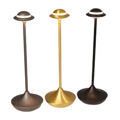 Modern LED Metal Table Lamp Wireless Ornament Dimmable Touch-controlled Acrylic Shade Stepless Dimming Ambient Light